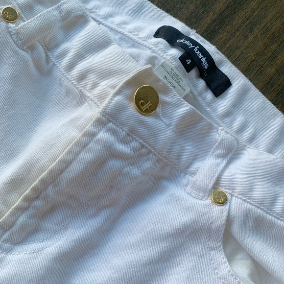 Daisy Fuentes Rhinestone White Flare Jeans - Picture 3 of 8